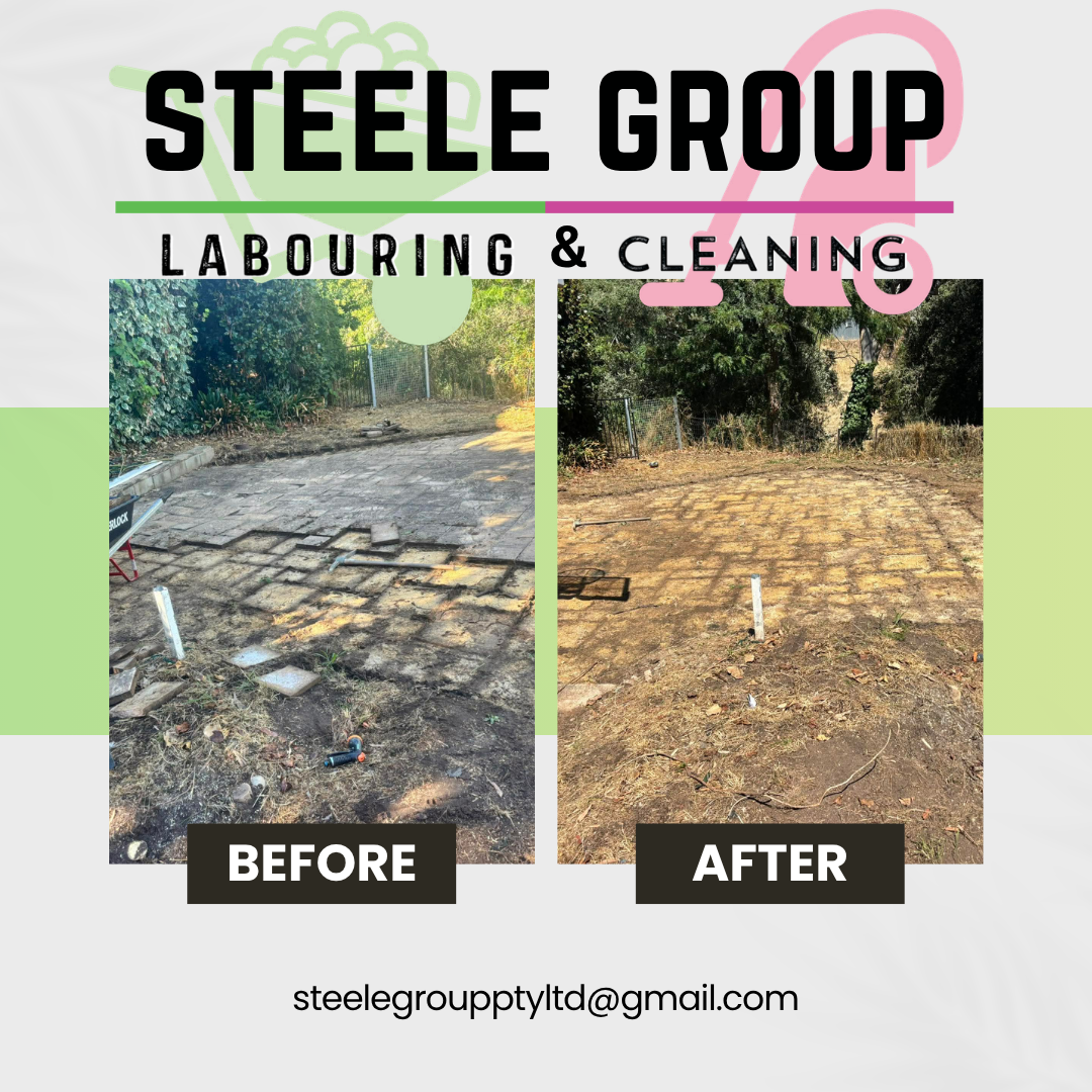 Paver Removal & Ground Preparation before and after