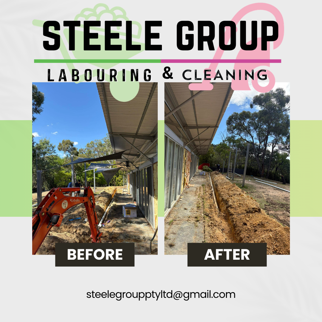 Site Trenching before and after